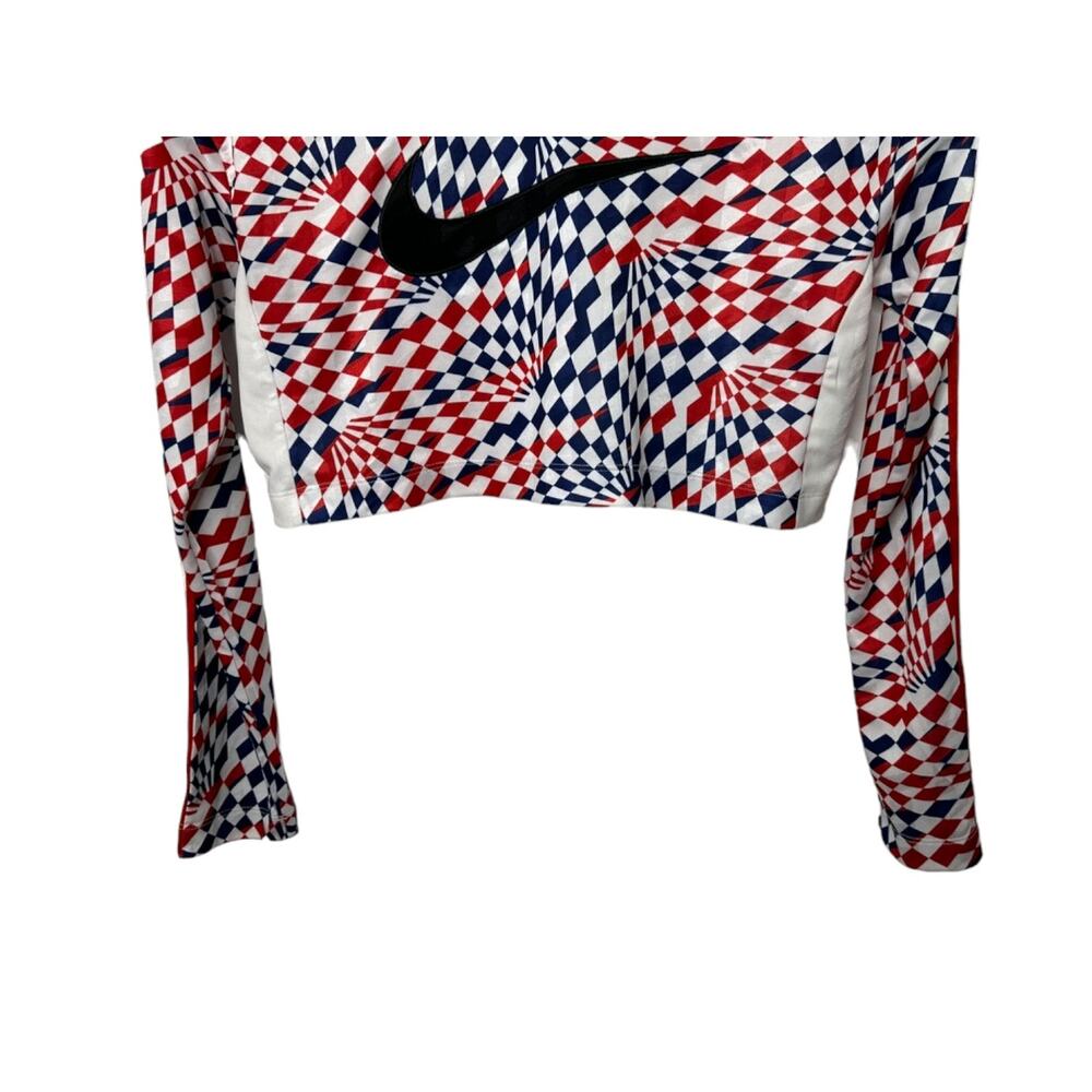 Nike Red White and Blue Long Sleeve Soccer Crop Top Size XS - Picture 5 of 8